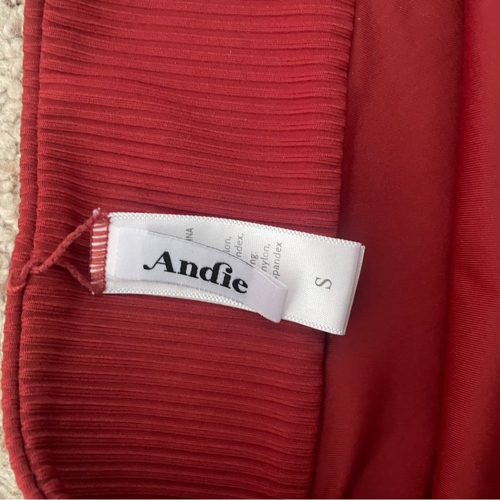 Andie Ribbed Rust Red Bikini Set - Picture 6 of 8